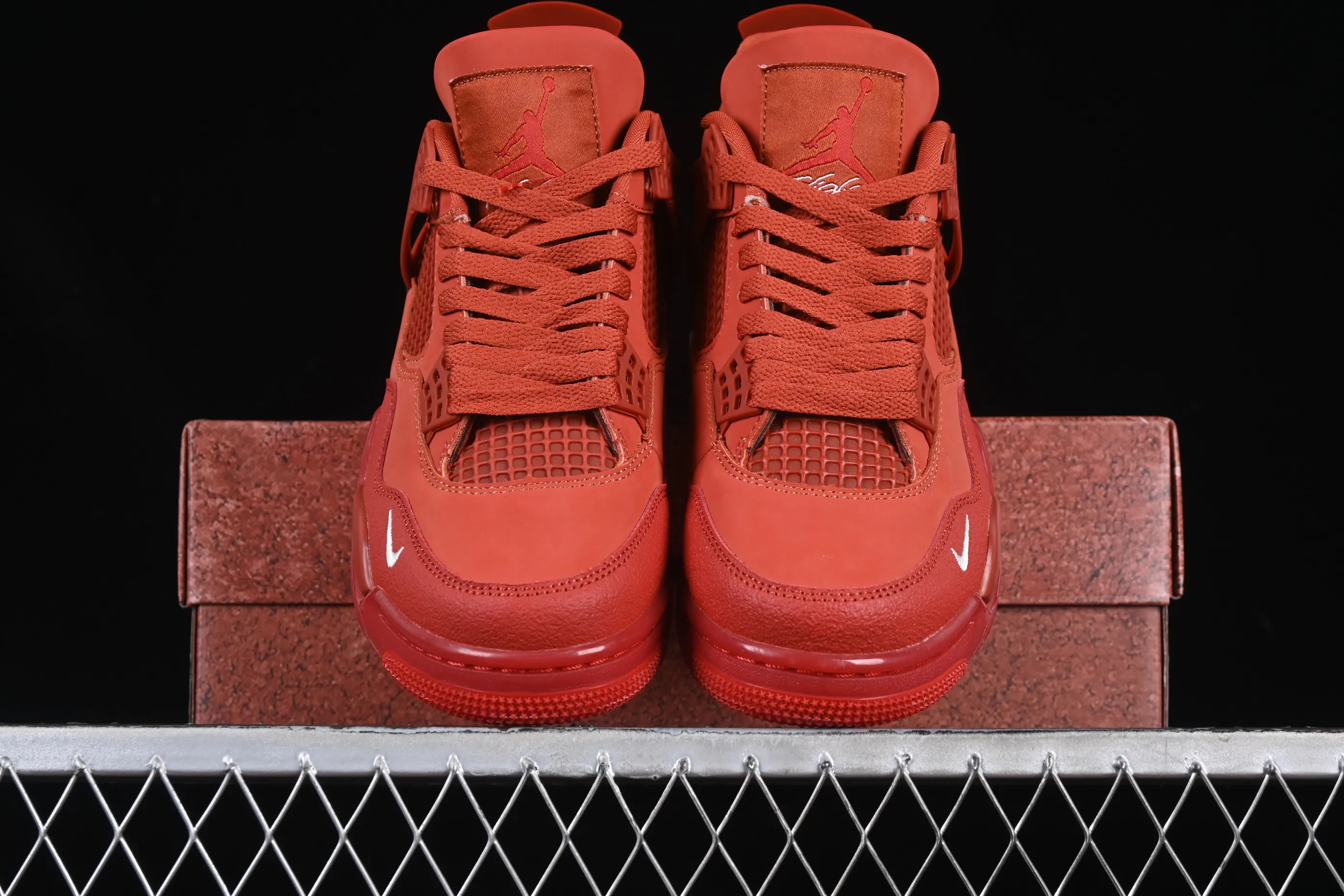 All categories Air Jordan Jordan series basketball shoes Air Jordan 4 cost-effective version Nigel Sylvester x Air Jordan 4 OG "Brick By Brick" AJ4 Joe 4 orange brown HF4340-800